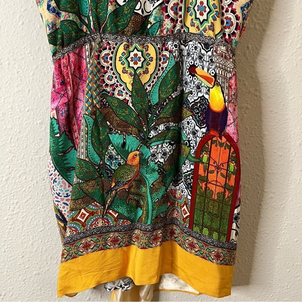 Farm Rio Gayatri Halter Mini Wrap Dress Size Small - Picture 5 of 8
